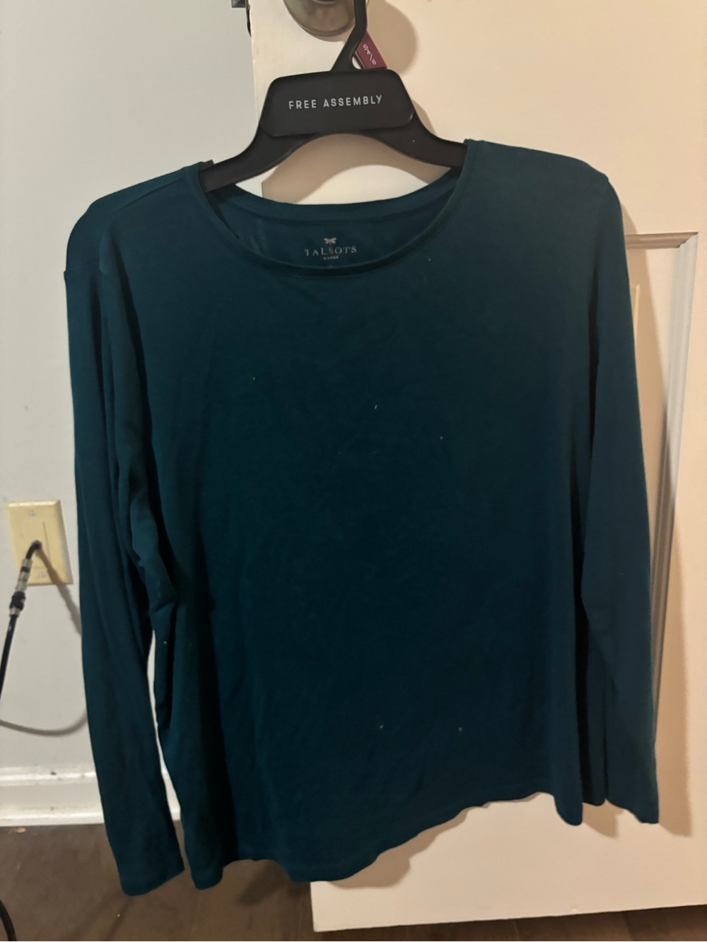Women’s Talbots Teal Long-Sleeve Crewneck Top